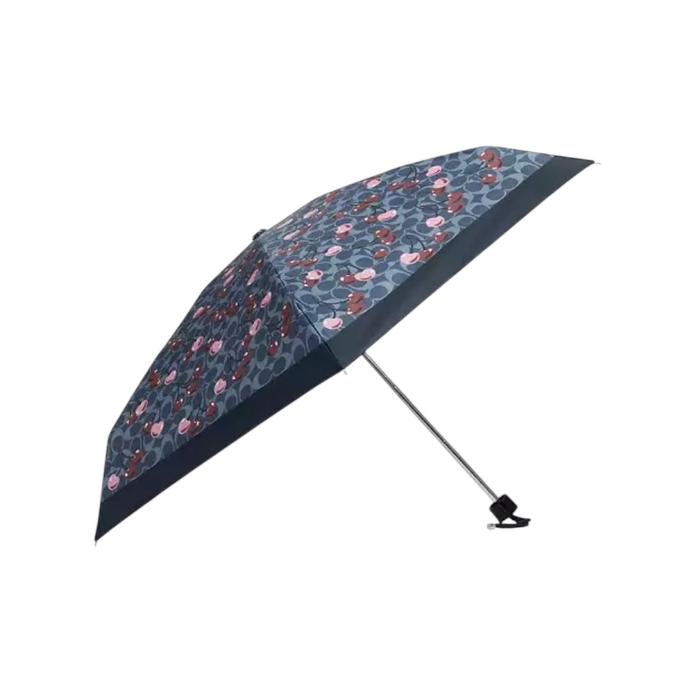 💙 Coach • One Size • UV Protection Mini Umbrella in Signature Cherry Print 💙